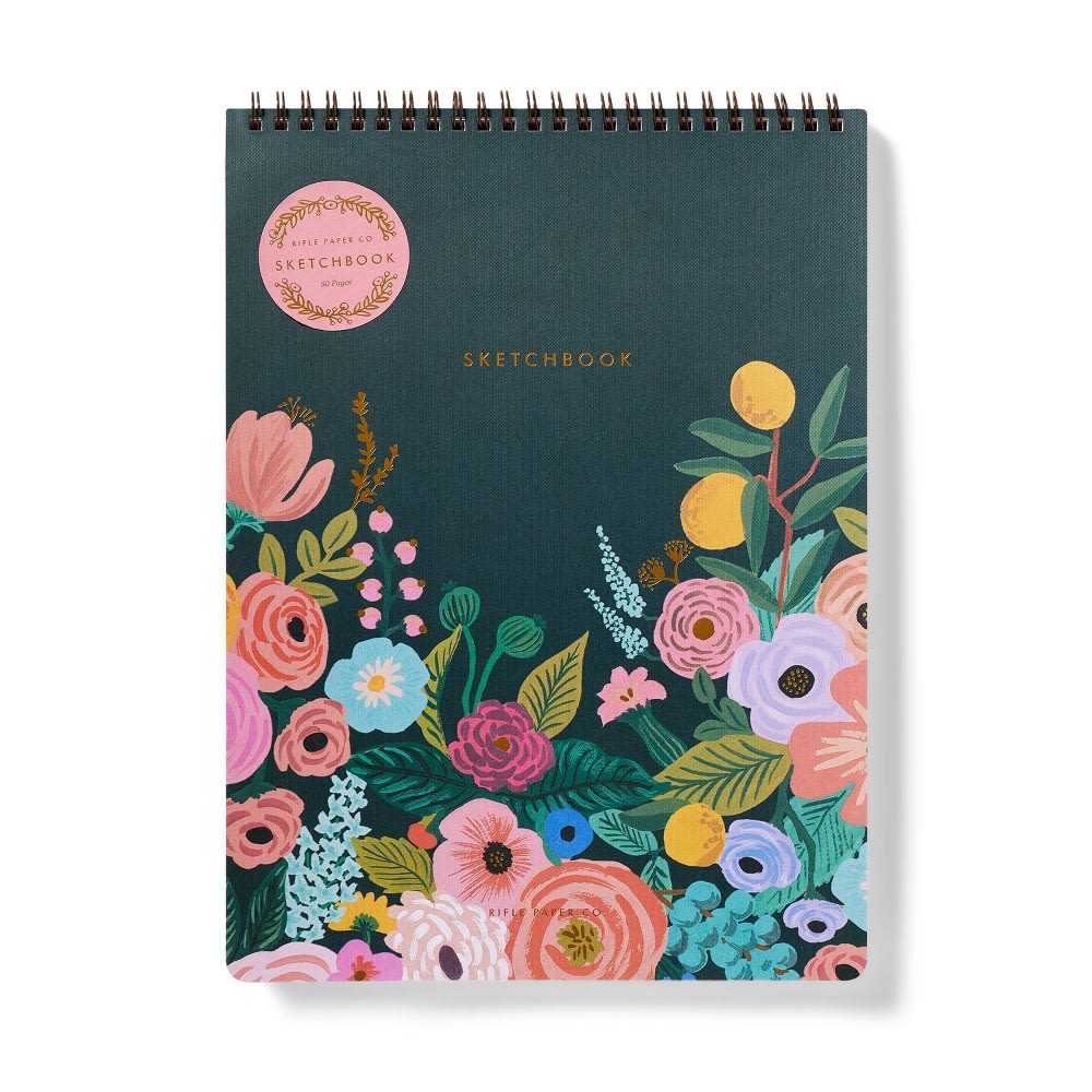 Rifle Paper Co. Garden Party Sketch Book: Spiral Bound, Soft Cover, 8.5x11.5", 40 Pages, Plain Paper, Multicolored