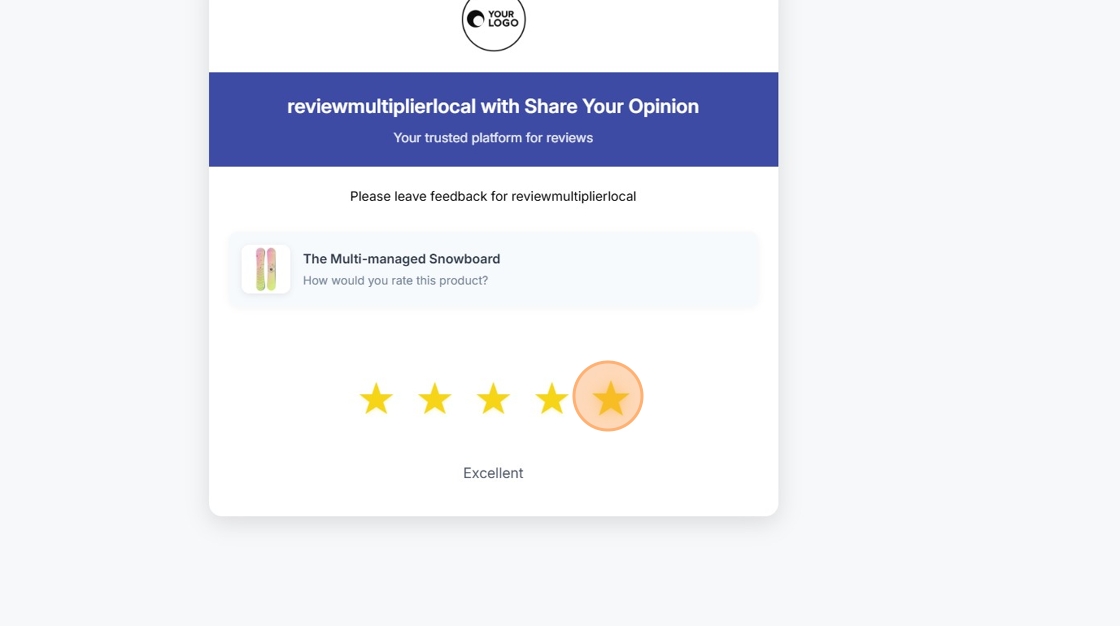 Customer selecting product star rating