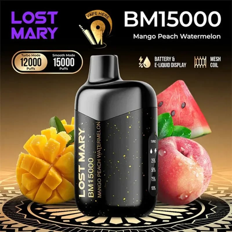 Lost Mary - Mango Peach Watermelon BM15000 liquor - Drinks Vine in Kenya