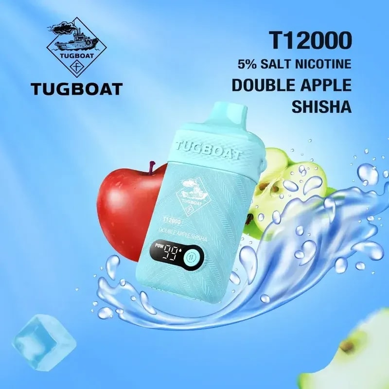 Tugboat T12000 Double Apple Shisha liquor - Drinks Vine in Kenya