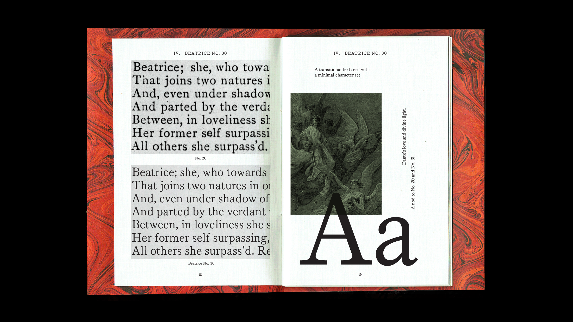 Large capital A next to a lowercase a using black and an olive green