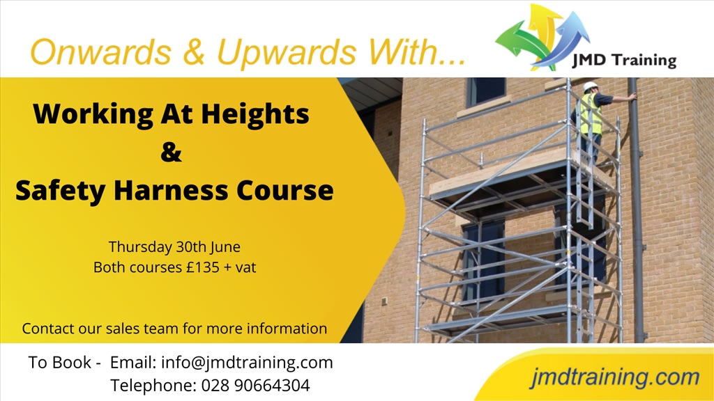 Working at Heights & Safety Harness Course-30th June