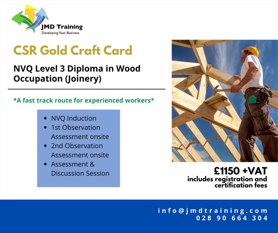 Fast track NVQ L3 Diploma in Wood Occupation (Joinery)