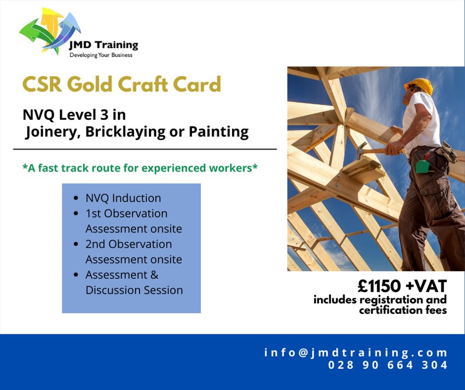 NVQ L3 Joinery, Bricklaying & Painting- Dates Available