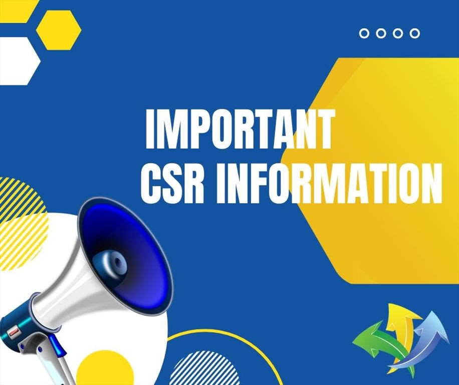 Important CSR Information