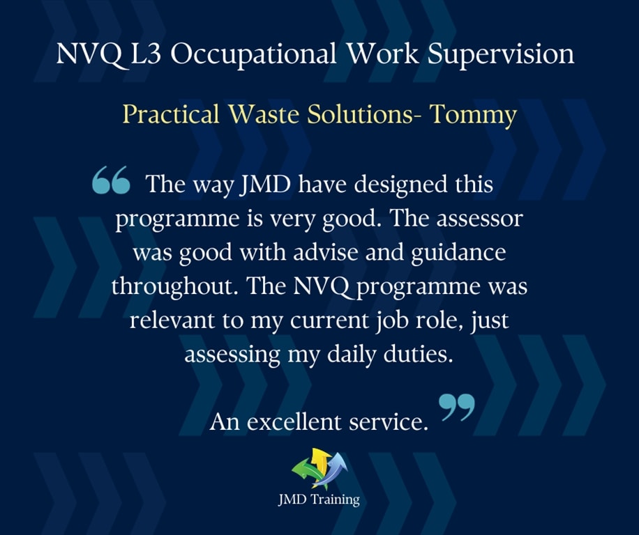 NVQ Supervisor L3 Feedback 