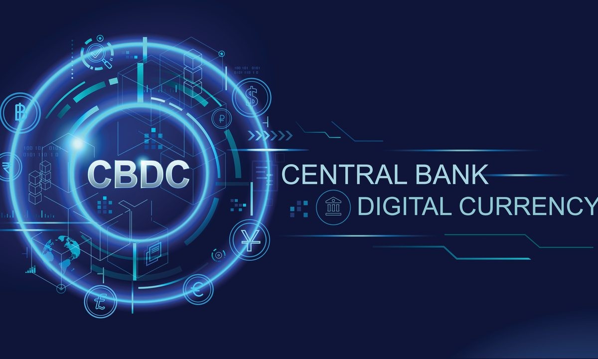 CBDC 디지털 화폐 개념도 (2025) CBDC 중앙은행 디지털화폐의 개념과 구조를 나타낸 기술 인포그래픽 이미지