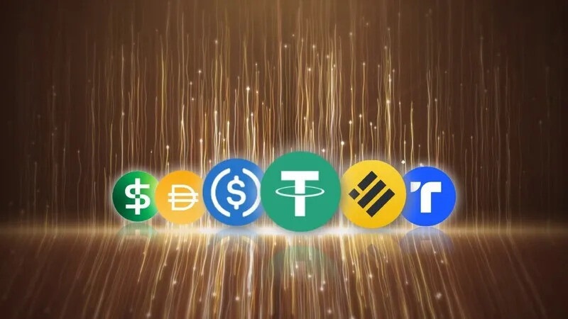 스테이블코인 종류 비교 – USDT, USDC, DAI 등 (2025) 스테이블코인 대표 통화인 USDT, USDC, DAI 등의 로고가 나열된 이미지