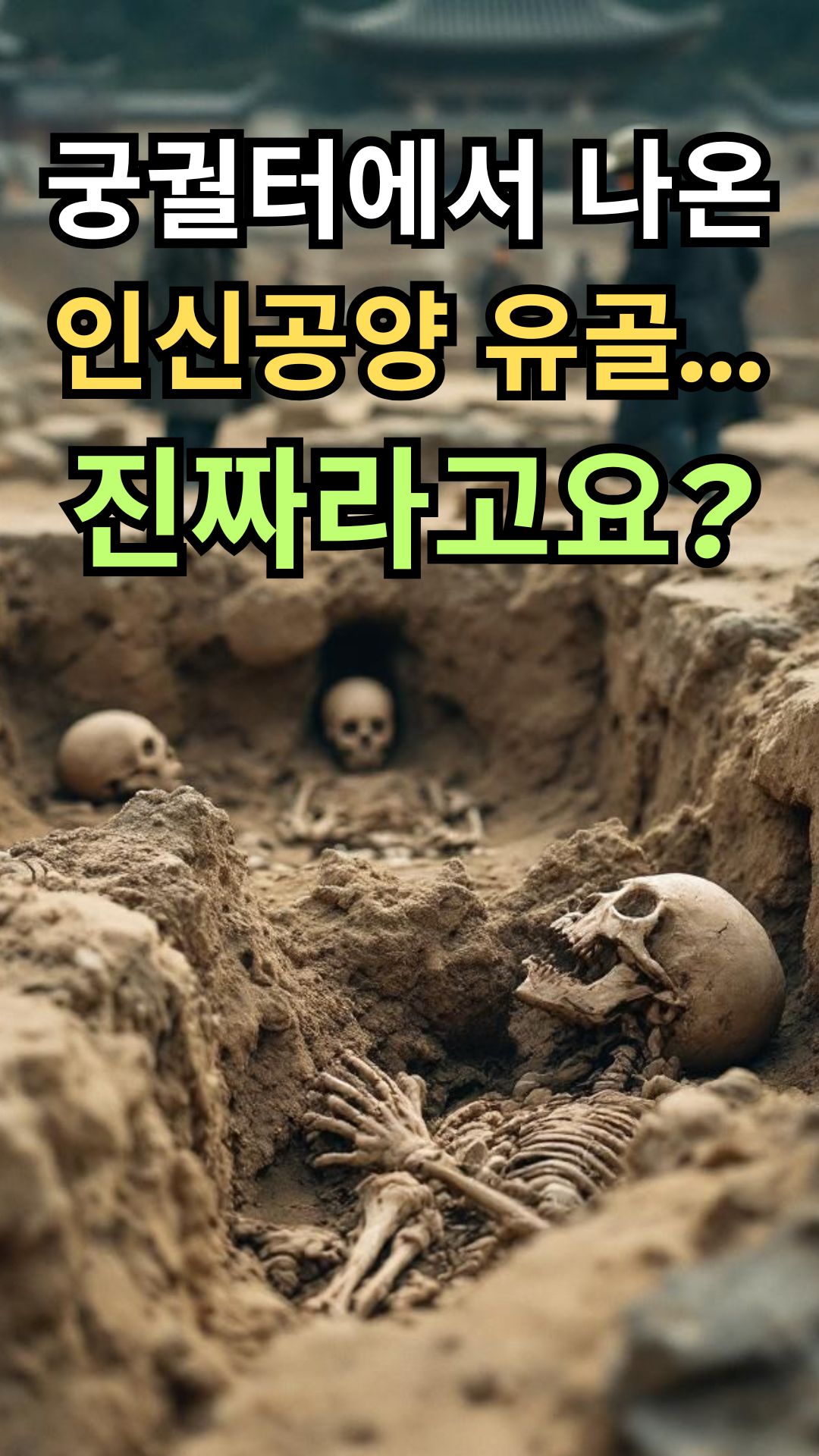 경주 월성 유적지에서 발굴된 인신공양 의심 유골 현장 이미지