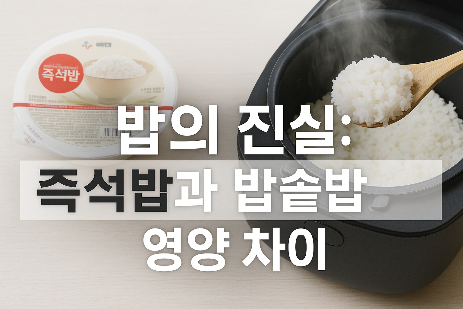 즉석밥 vs 밥솥밥 영양 차이 전문가 분석 밥의 진실 즉석밥과 밥솥밥 영양 차이 비교 분석 전문가 설명 한국 쌀밥 건강 정보