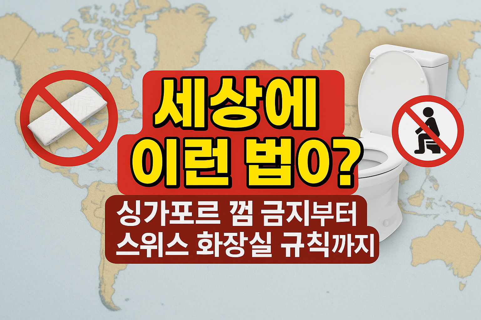 세상에 이런 법이? 싱가포르 껌 금지부터 스위스 화장실 규칙까지 세상에 이런 법이? 싱가포르 껌 금지부터 스위스 화장실 규칙까지 소개하는 세계 이색 법률 썸네일