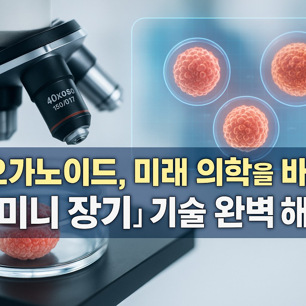 오가노이드 미래 의학 미니 장기 기술 해부 이미지