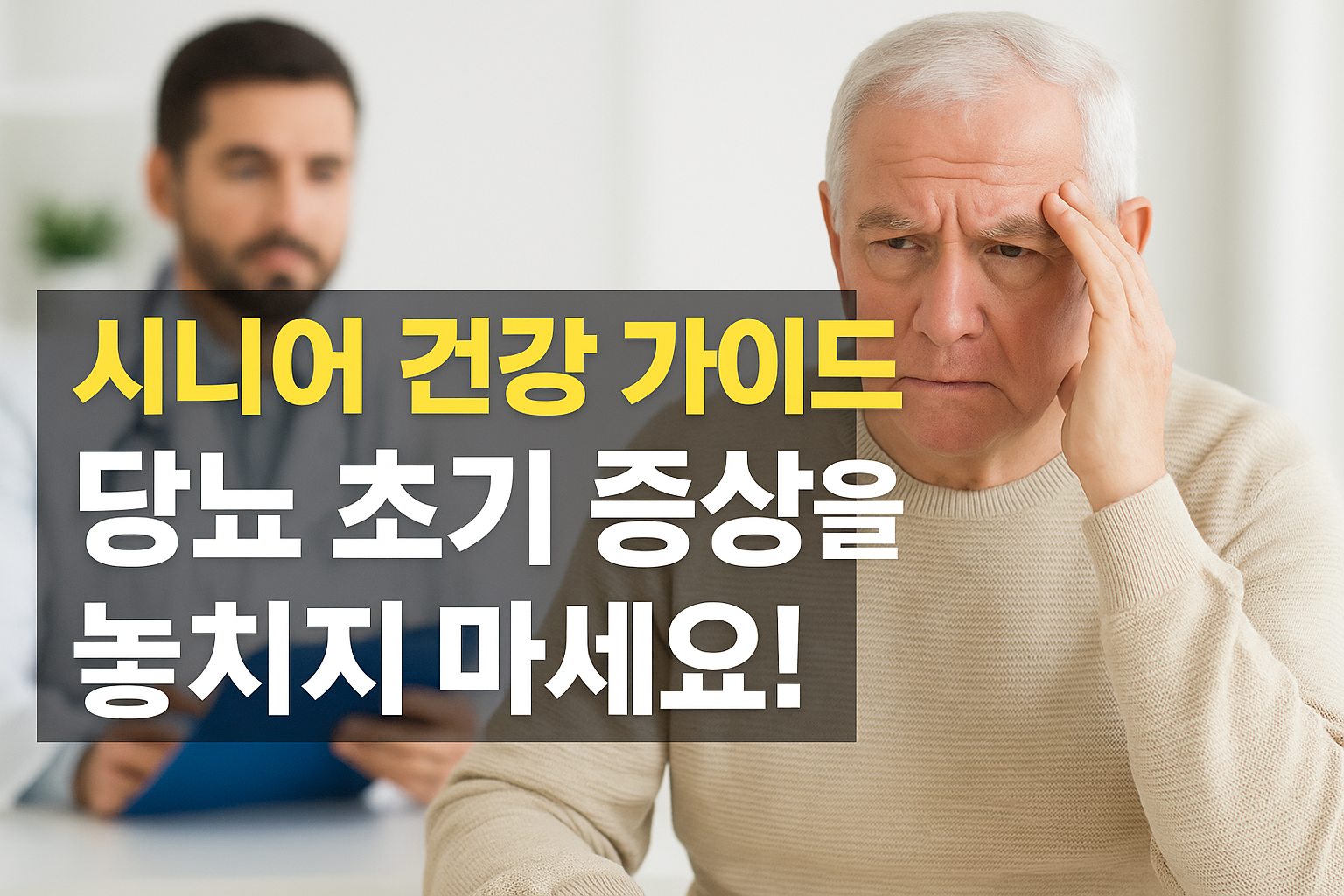 시니어 건강 가이드: 당뇨 초기 증상을 놓치지 마세요! 시니어 건강 가이드, 당뇨 초기 증상을 놓치지 말라는 경고 이미지
