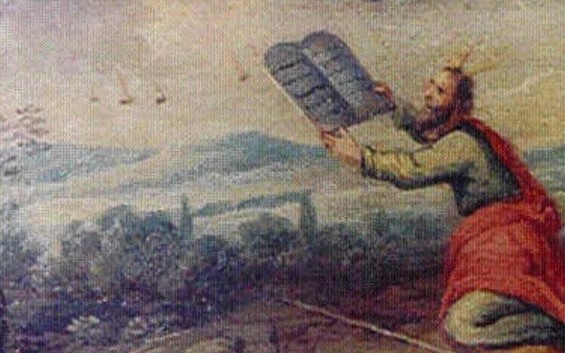 중세 회화 속 UFO? 서양 미술사에 숨겨진 미스터리 비행체 탐구 작자 미상의 ‘모세가 십계명을 받는 장면’—돌판을 든 모세와 하늘의 작은 비행체처럼 보이는 형상, 서양 미술사 도상해석과 미스터리 논쟁