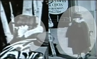 1928년 찰리 채플린 영화 ‘더 서커스’ 홍보 필름 속 귀에 손을 대고 걷는 여성—핸드폰·시간여행 의혹으로 논쟁이 된 장면