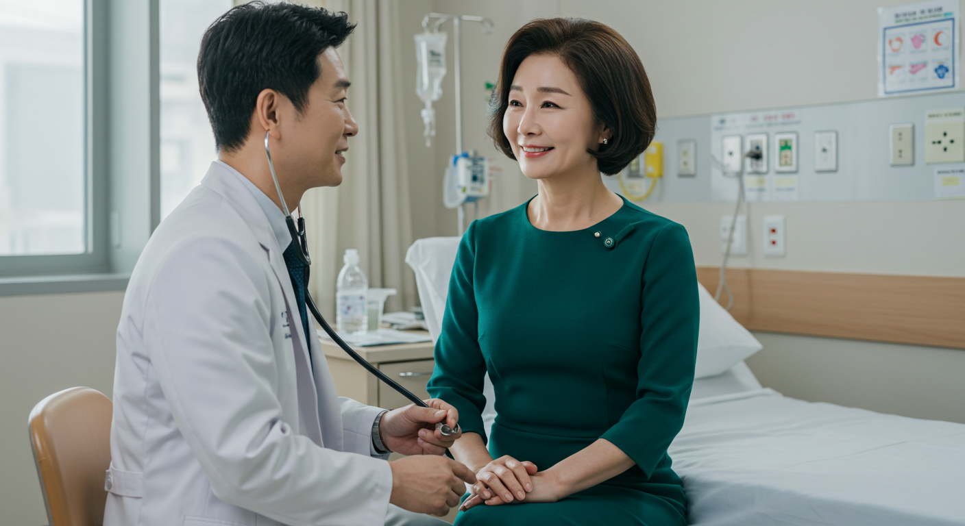 의료진과 상담 중인 환자 모습 — 노인 인구 증가로 인한 의료복지 수요 폭발과 2025년 초고령사회 진입 분석 관련 이미지