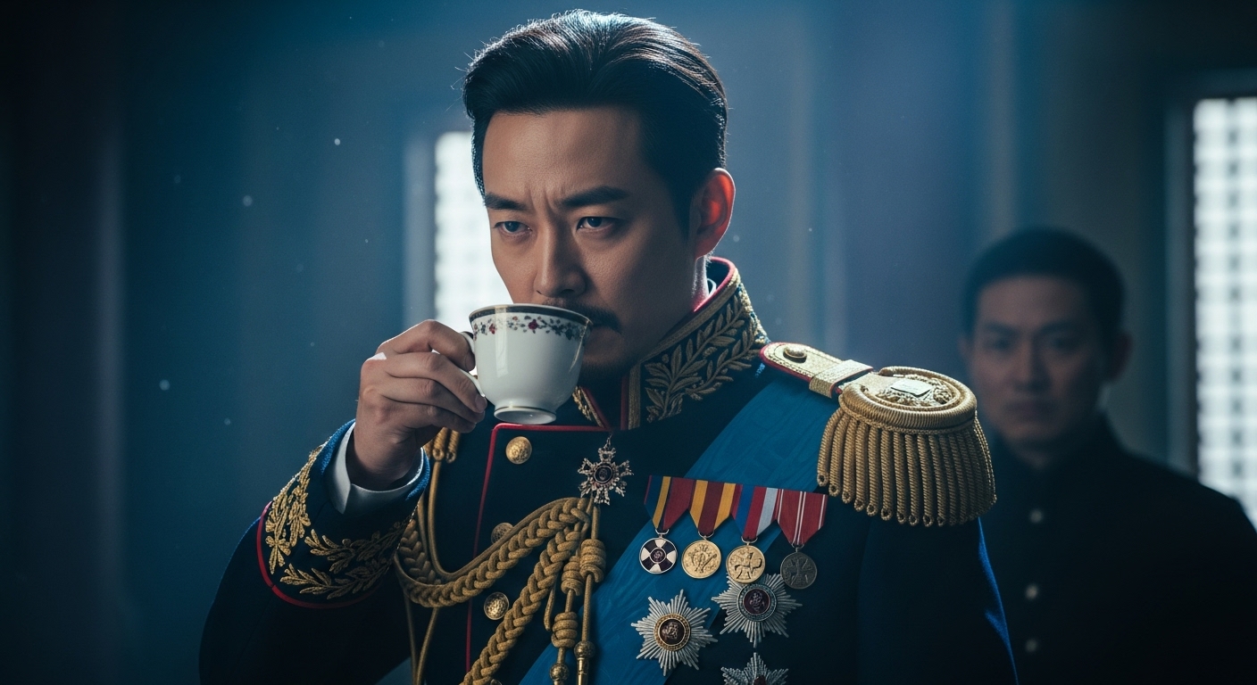 대례복을 입고 커피를 마시는 고종 황제, 1898년 손탁호텔에서 일어난 커피 독살 미수 사건의 주인공이자 조선 최초 커피 애호가