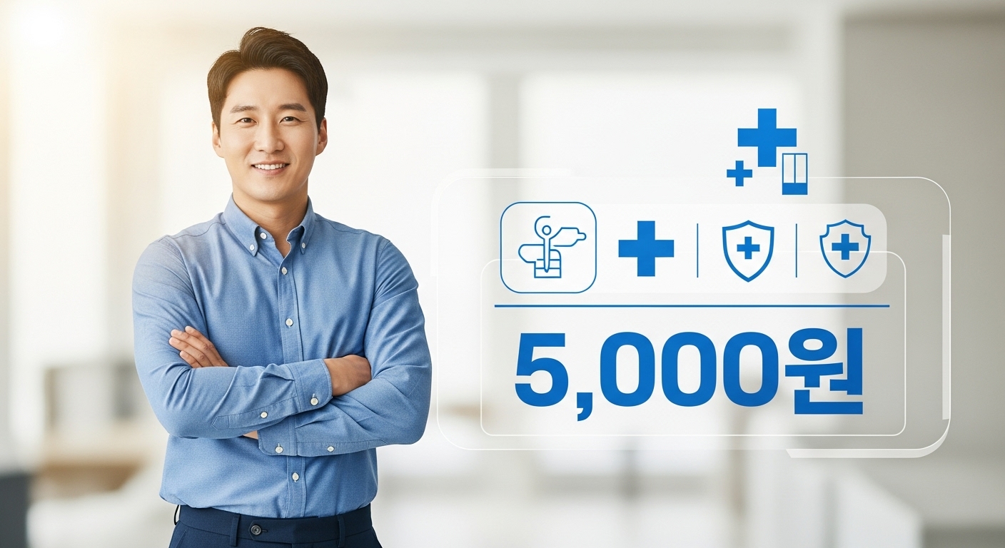 30대 미혼 남성을 위한 월 5000원대 저렴한 암보험 추천 - 의료 보장 아이콘과 함께
