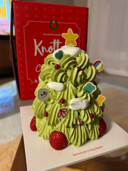 노티드 베리 피스타치오 트리 케이크 2025년 크리스마스 슈가베어 딸기 생크림 프리미엄 홀케이크