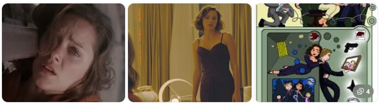 인셉션 말(Mal)은 코브의 죄책감 상징 - 눈물 흘리는 말 클로즈업, 꿈속에 등장하는 말의 모습, 코브의 무의식이 만들어낸 말을 설명하는 일러스트