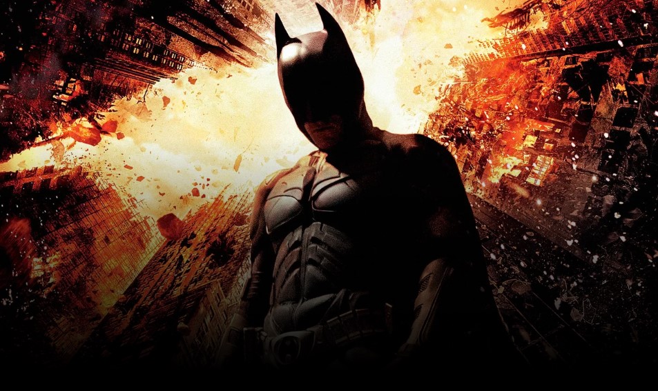 다크 나이트 라이즈 배트맨 고담 시티 폭발 배경 단독 스틸컷 브루스 웨인