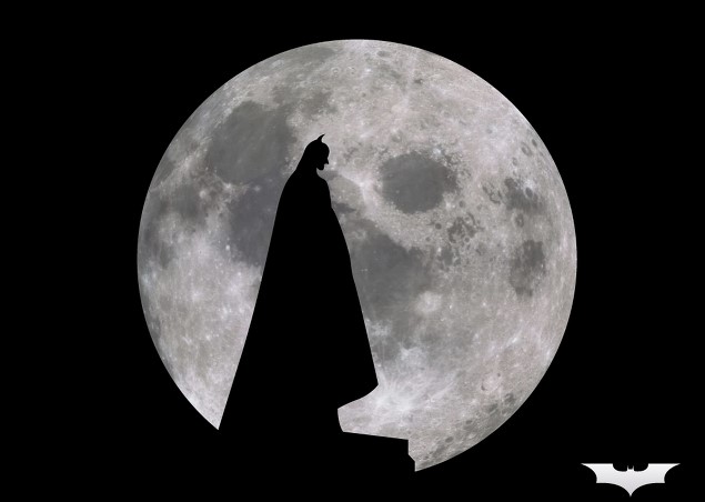 다크 나이트 라이즈 배트맨 보름달 실루엣 아트워크 다크 나이트 트릴로지 공식 로고 포스터