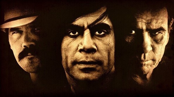 노인을 위한 나라는 없다 세 남자 토미 리 존스 하비에르 바르뎀 조시 브롤린 공식 포스터