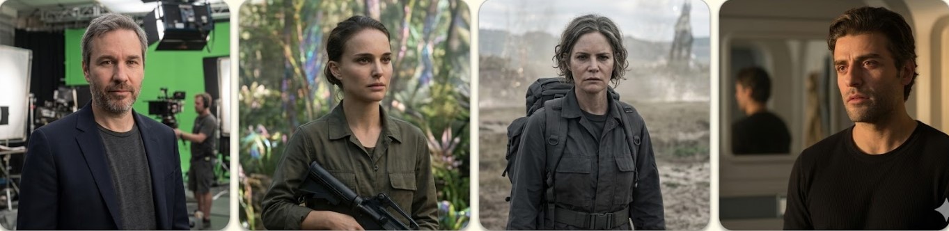 서던 리치 소멸의 땅 감독 알렉스 가랜드와 주연 배우 나탈리 포트만, 제니퍼 제이슨 리, 오스카 아이작