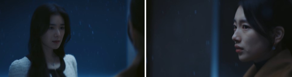 드라마 안나 감독판 스틸컷 - 유미가 상상 속에서 죽은 현주를 마주하는 장면 수지 정은채