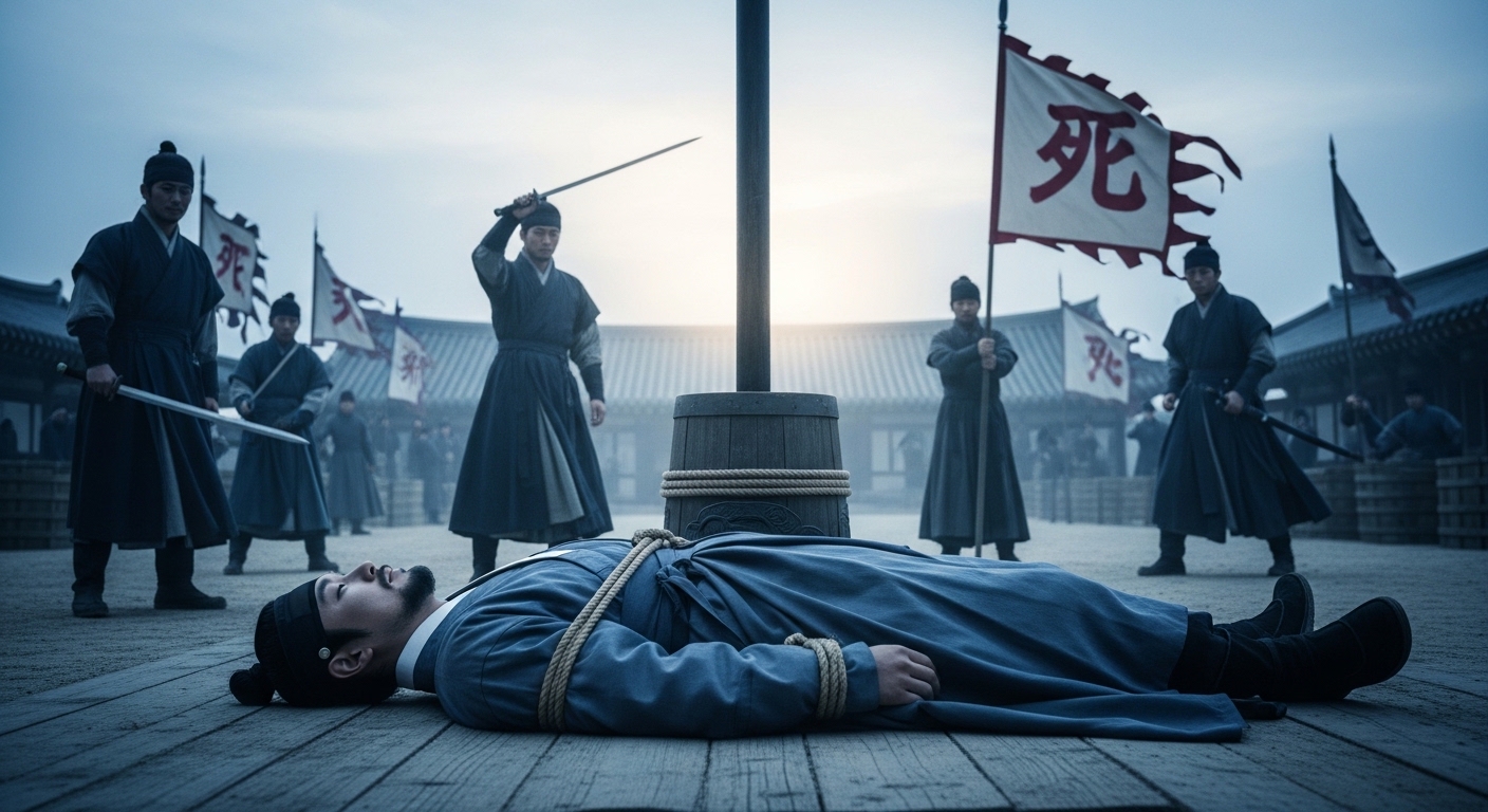 허균 역모 처형 장면 조선 광해군 1618년 능지처참 저잣거리