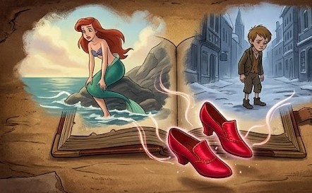 안데르센 동화책 인어공주 빨간구두 발 신발 모티프 텍스트 내적 근거 집착 욕망 일러스트