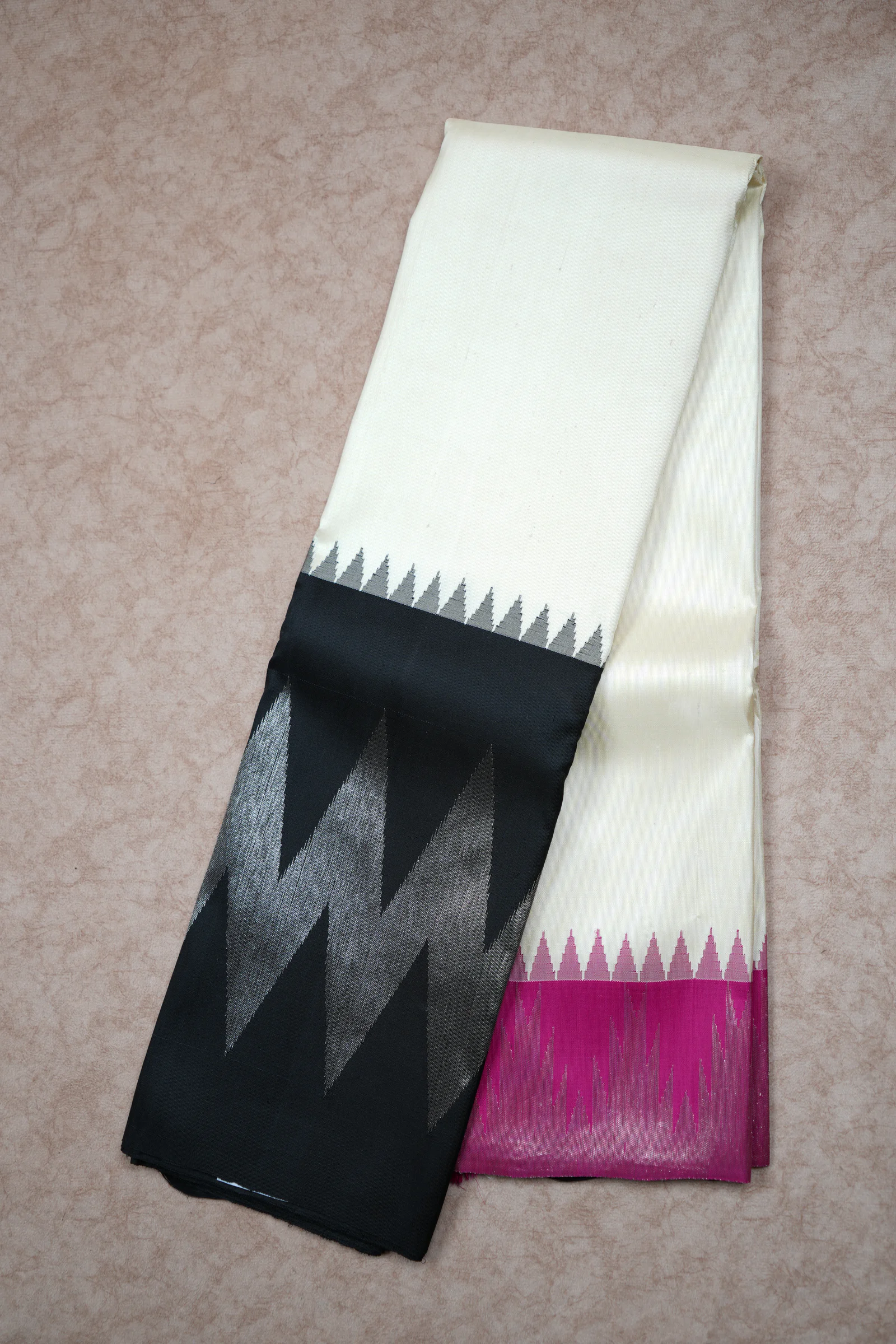 Kanchi silk with Ganga Jamuna border