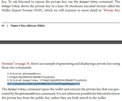 A real private key published in a book