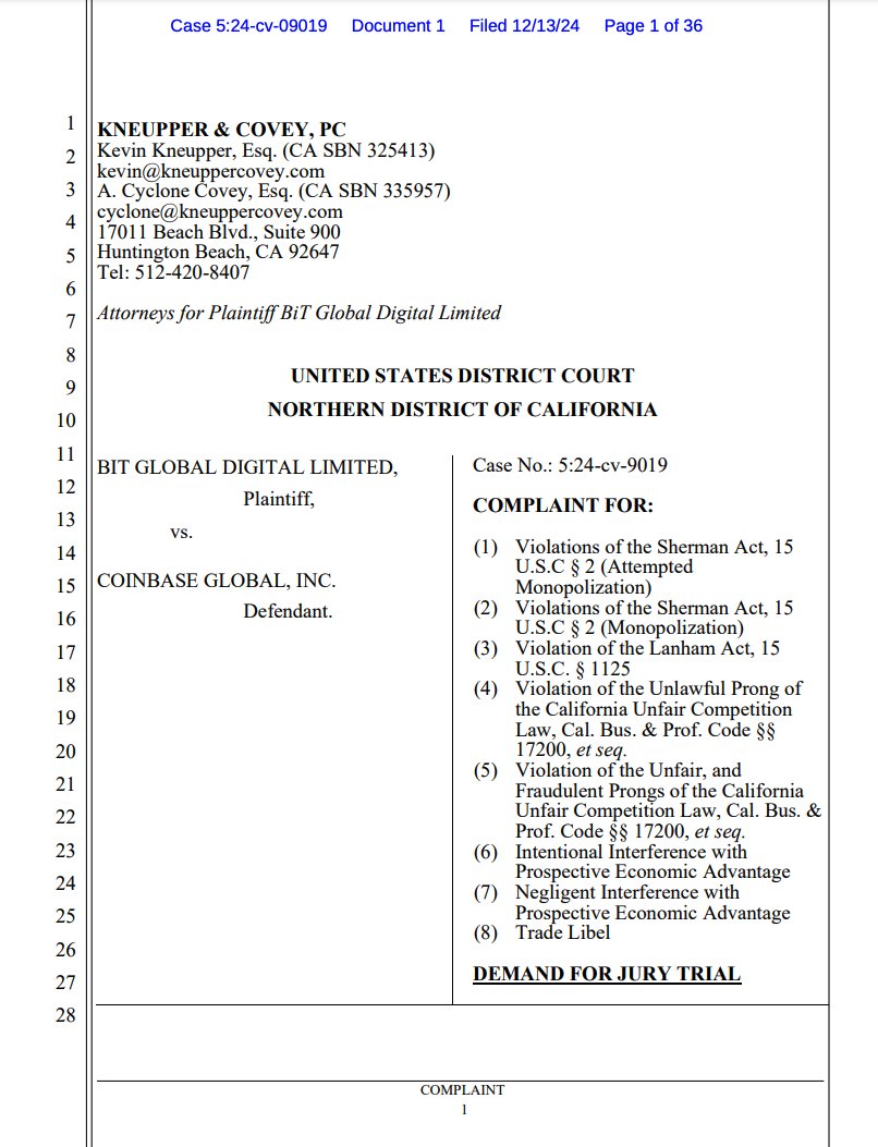 Coinbase, WBTC, and a Lawsuit Over Fair Play