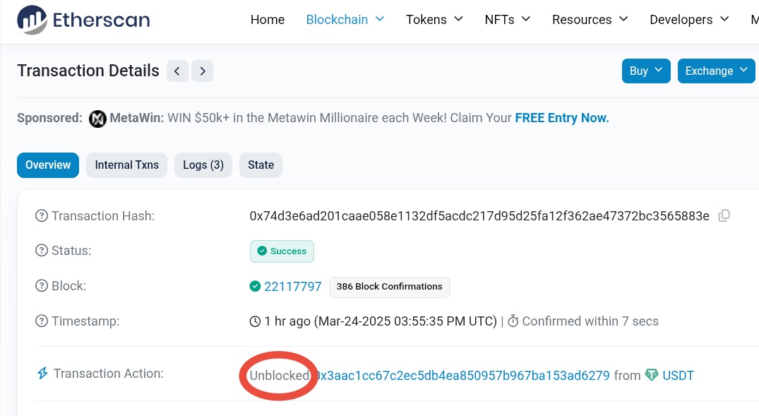 Tether Unblocks 35 Addresses, Including OFAC-Sanctioned One