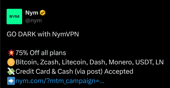 NYM 与加密领域最不寻常的支付方式