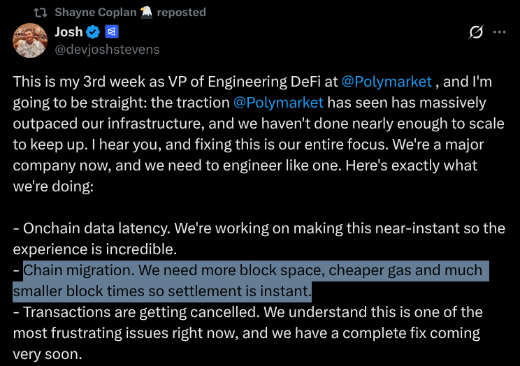 Polymarket Is Leaving Polygon - What Comes Next?