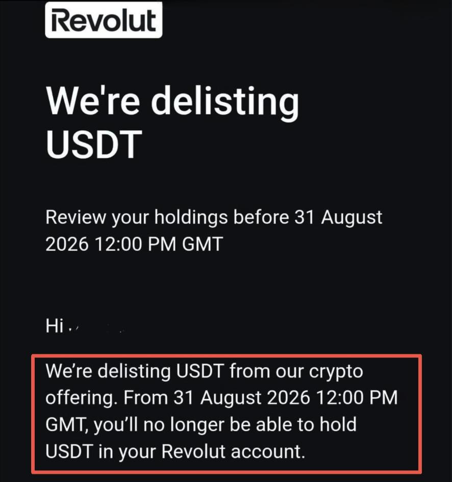 Revolut's USDT Delisting Feels Like a Threat