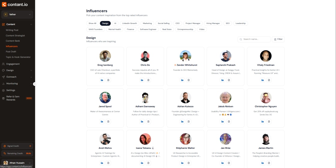 Influencer Discovery screenshot