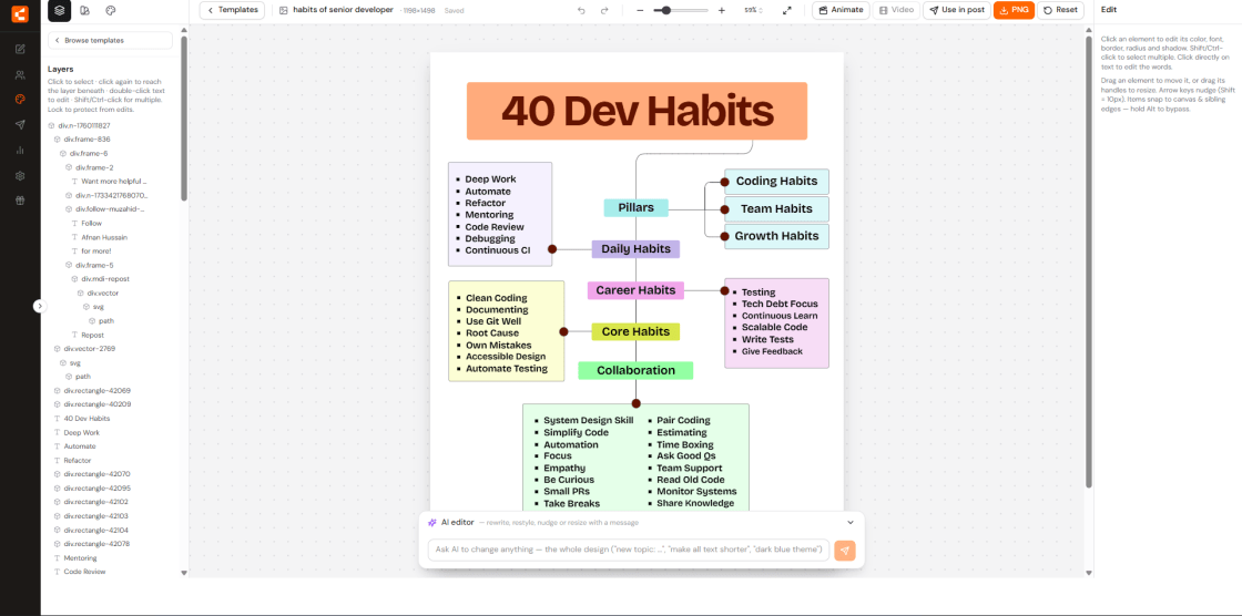 Text to Infographic screenshot