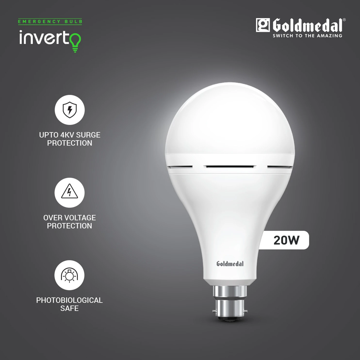 Goldmedal Inverto 20W Emergency Bulb price in Nepal-2