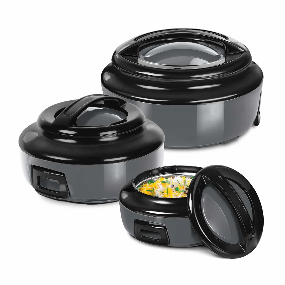 Milton Ernesto Casserole Set 3 Pcs | Stainless Steel Microwave Safe
