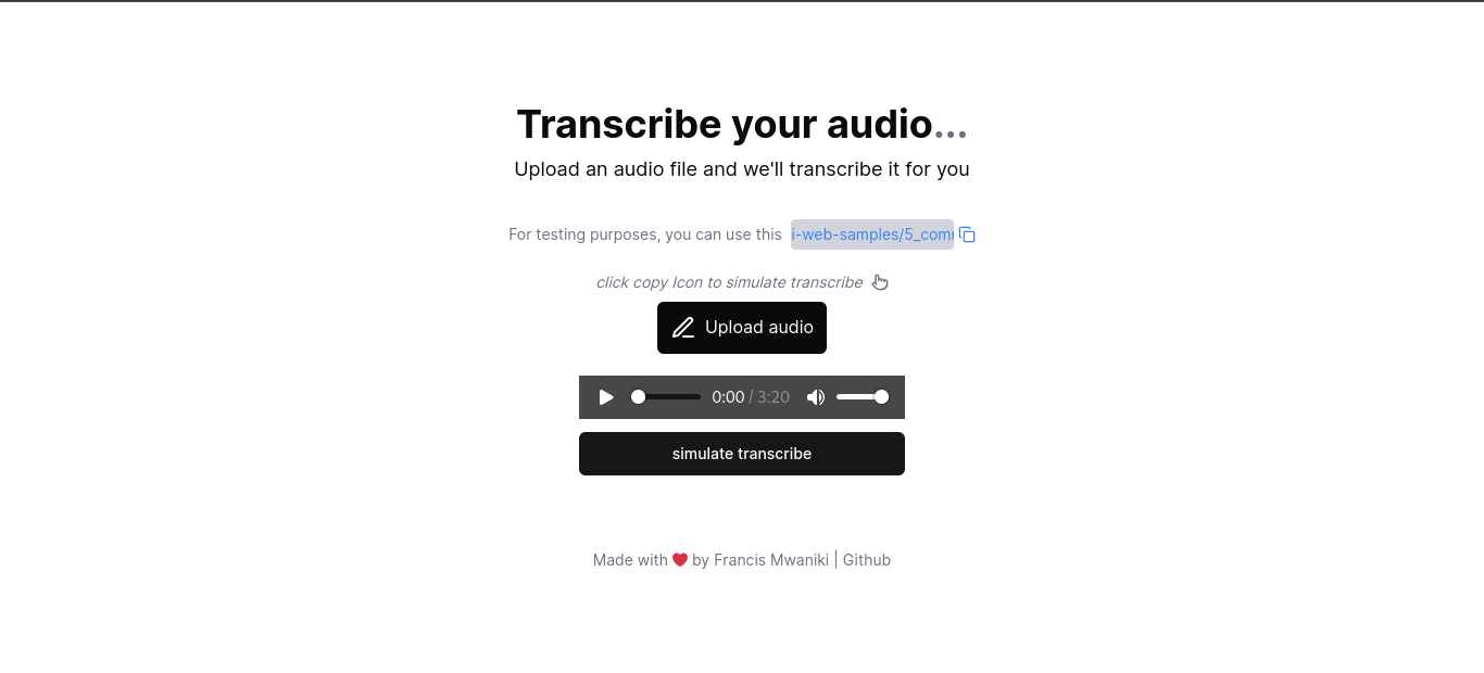 Next.js Transcription App