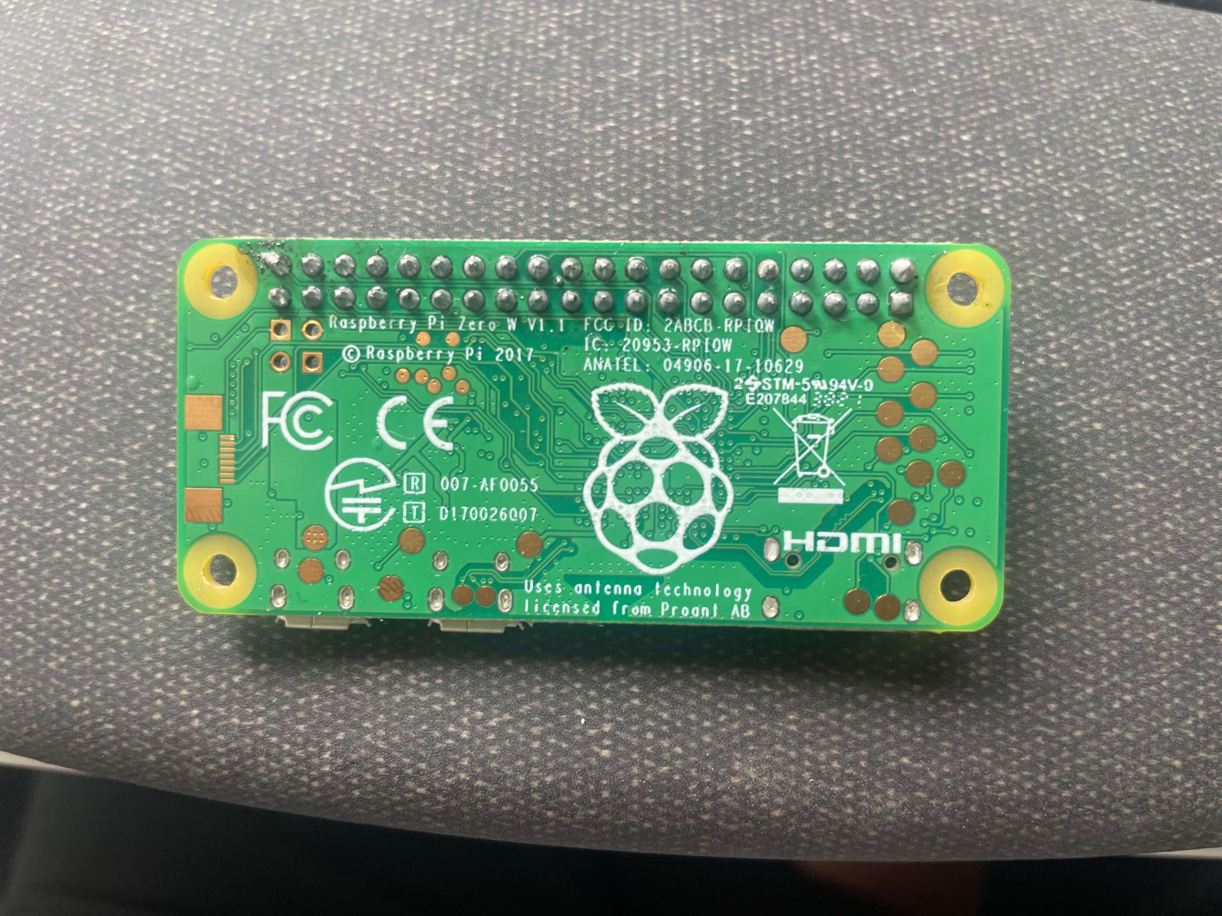 Damaged Raspberry Pi Zero