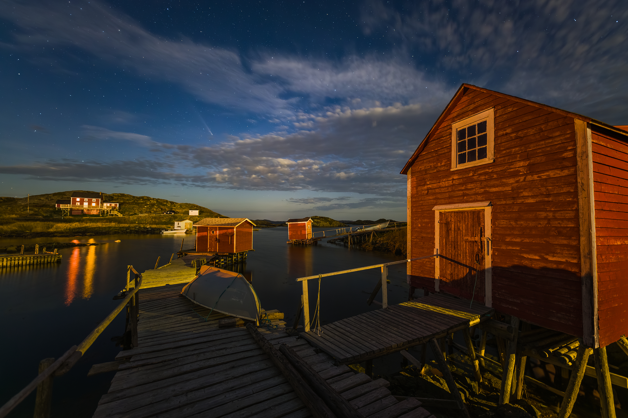Comet Over Fishing Stages