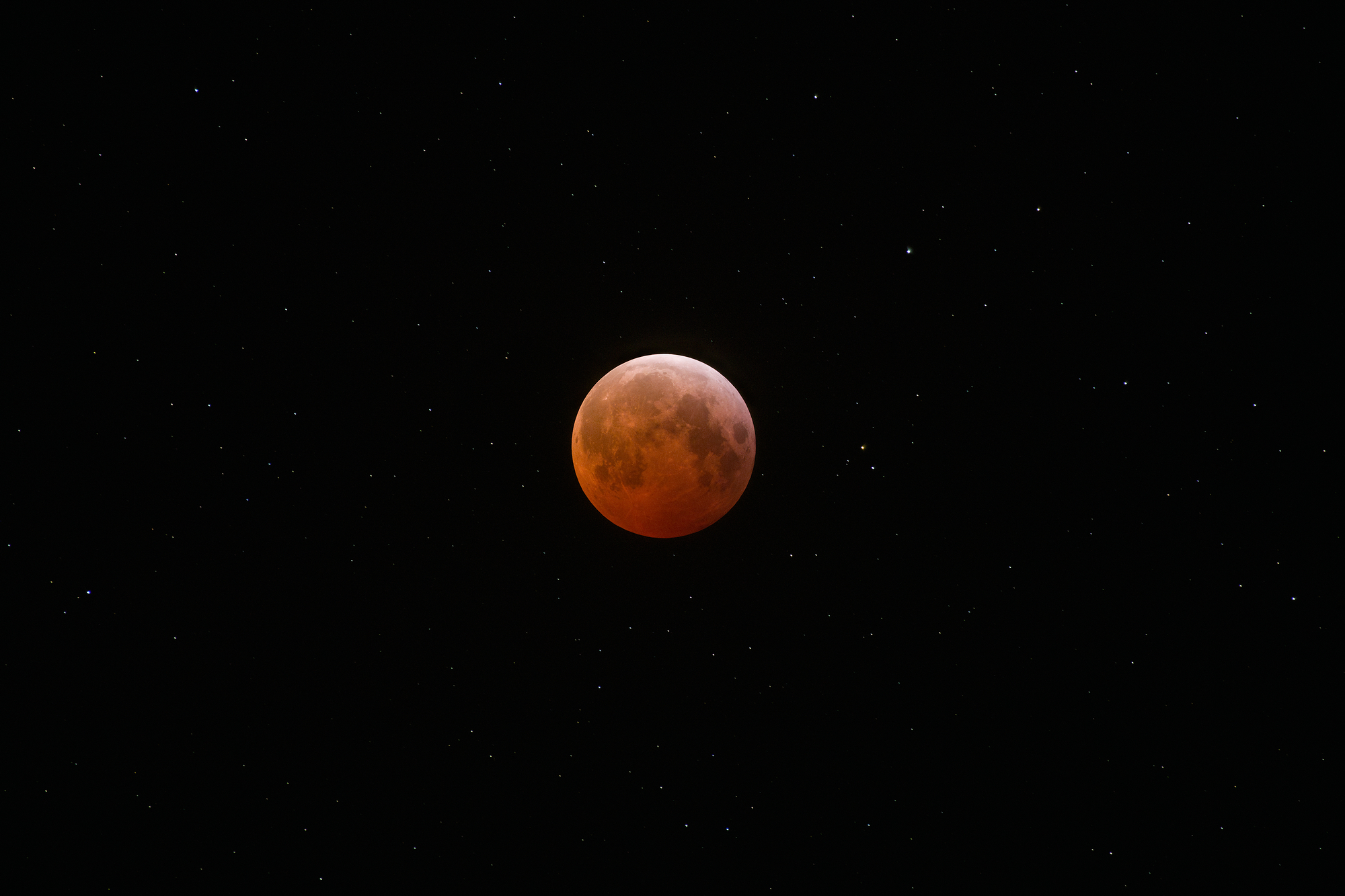 Total Lunar Eclipse with Stars