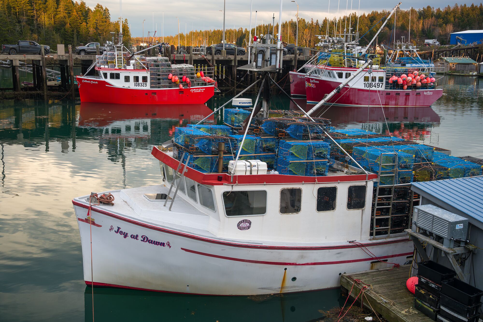 Fishing Boats Loaded With Traps
