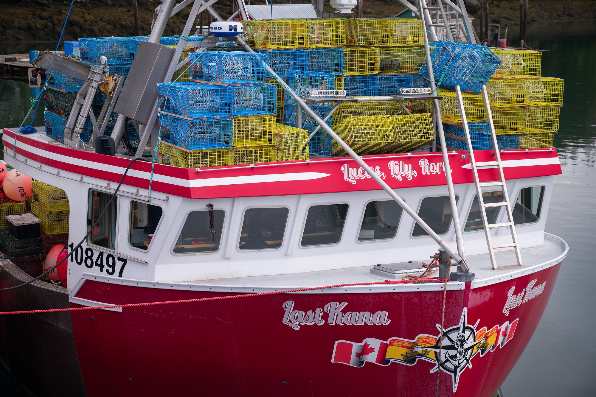Fishing Boat Loaded With Traps