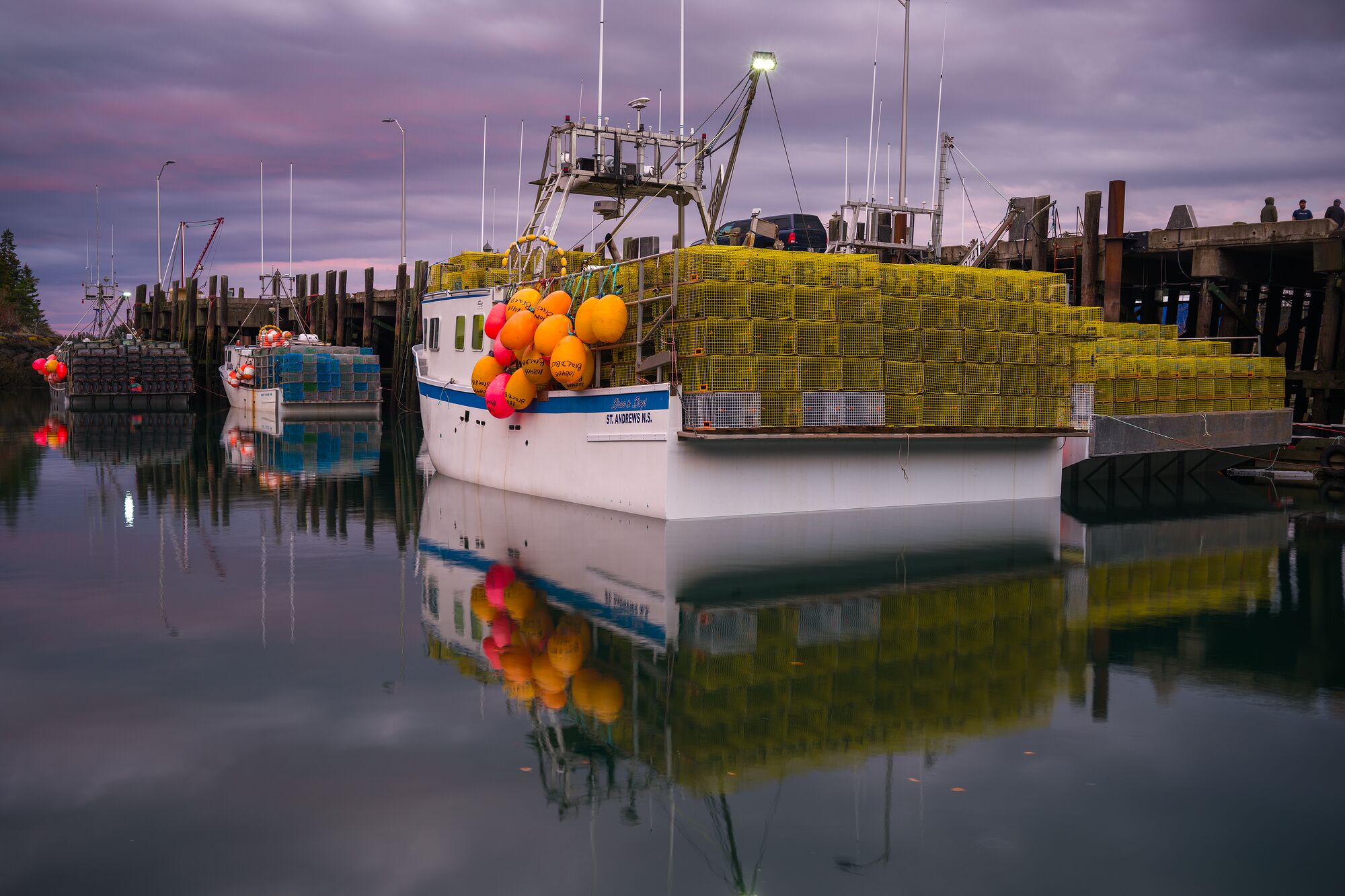 Fishing Boats Loaded With Traps