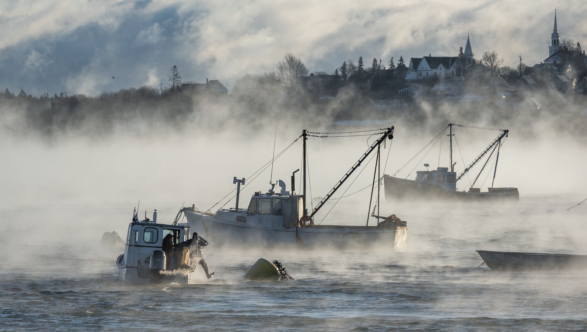 Winter Scallop Diving in Lubec